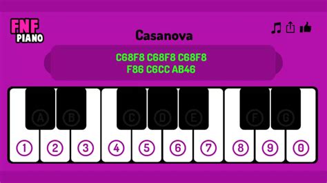 Casanova On Fnf Piano Easy Piano Tutorial Youtube