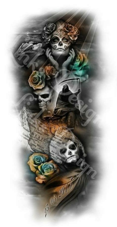 Reaper And Skull Waterslide Decal For Tumblers Etsy