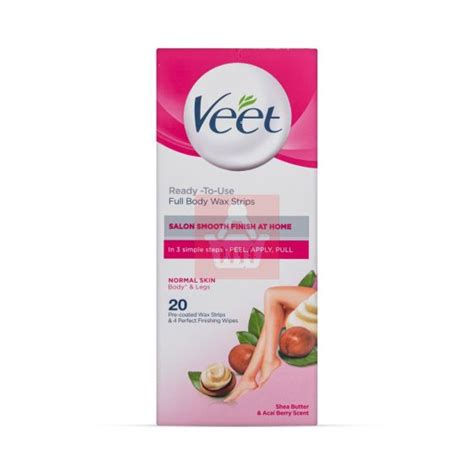 Veet Full Body Waxing Kit Normal Skin 20 Strips