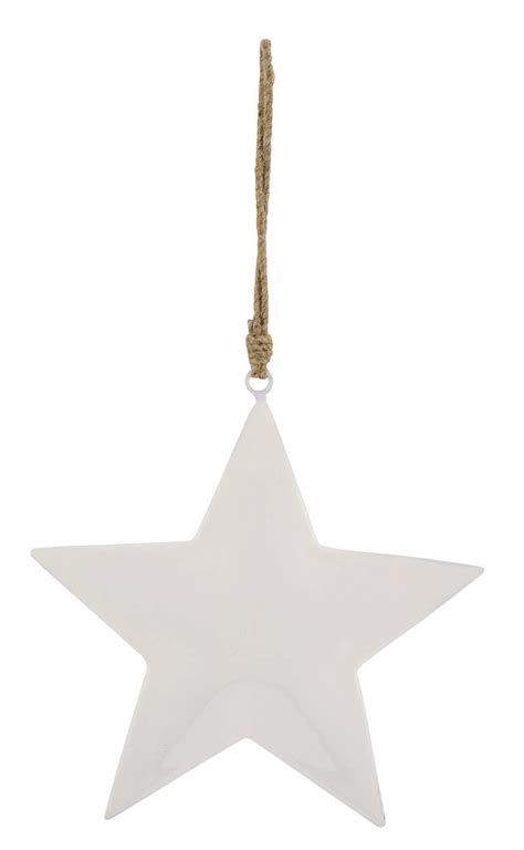 Metall Stern Weiß Hängedeko Weihnachten Deko Christbaumschmuck 9cm Hoch