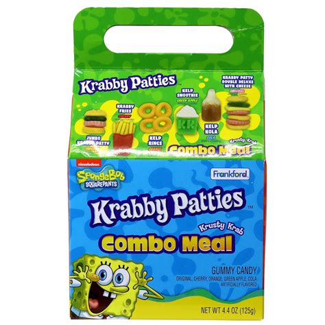 SpongeBob Squarepants Krabby Patties Gummy Candy Combo Meal, 6pk ...