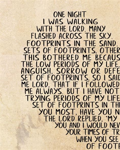 Footprints In The Sand Poem Printable