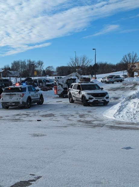 Skid Loader And Cop Car Face Off In Home Depot Parking Lot Funny