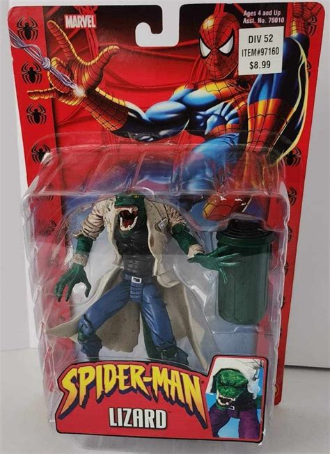 2002 Marvel Toy Biz Spider Man Lizard Action Figure New Sealed Package ...