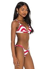 Solid Striped Morgan Bikini Top In Lollipop REVOLVE