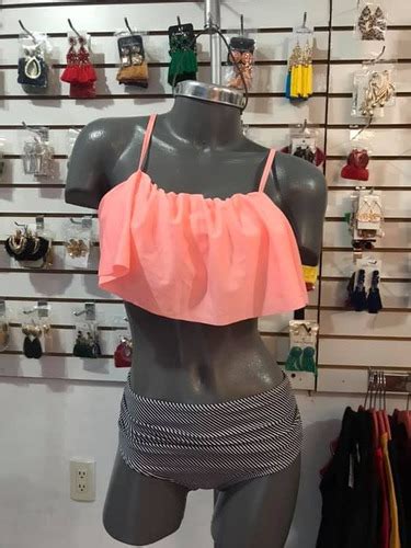 Bikini Olanes Vintage Retro Cintura Alta Mujer Coral Ba O Meses Sin