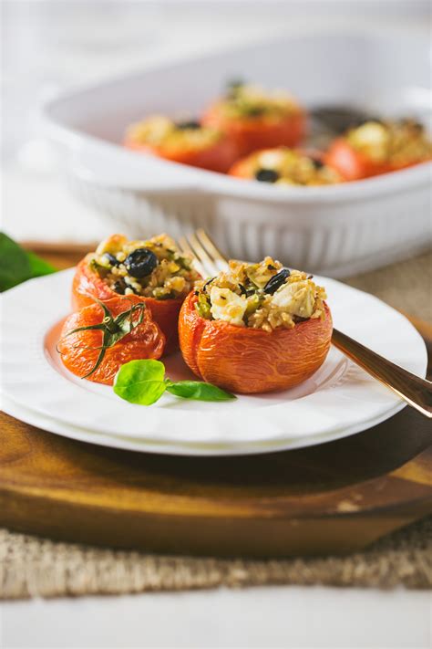 Greek Stuffed Tomatoes • Brittany Stager