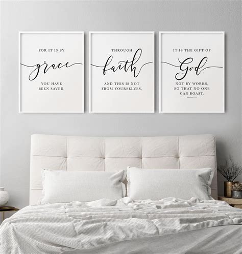 Bible Verse Art Scripture Wall Christian Decor Bedroom Etsy