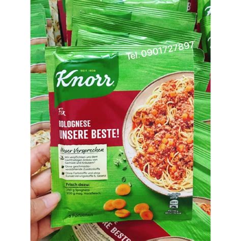 Gia Vị Sốt Mì Spaghetti Bolognese Unsere Beste Knorr 38g Bao bì mới