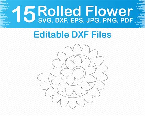 Paper Flower Svg Paper Flowers Svg 3d Flower Svg Rolled - Etsy