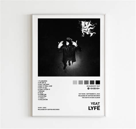 Yeat Posters Lyfe Poster Album Cover Poster Poster Print Etsy