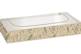 Кофр для хранения Hausmann 100х50х15 см, растительный принт/бежевый ...