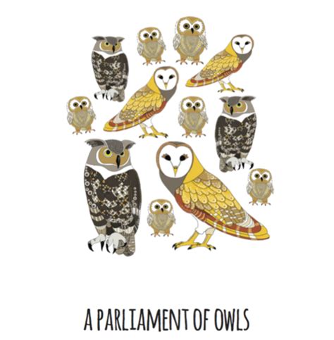 A Parliament Of Owls Art Print Red Parka