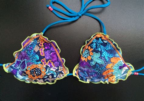 M Hand Beaded Bikini Top Size Medium By CreaSwimwear On Etsy