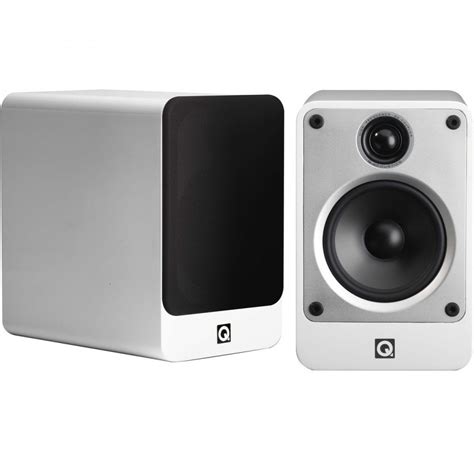 Q Acoustics Concept 20 Bookshelf Speakers White Pair Audiophonics