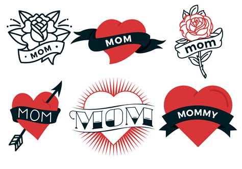 Mom Tattoo - Download Free Vector Art, Stock Graphics & Images