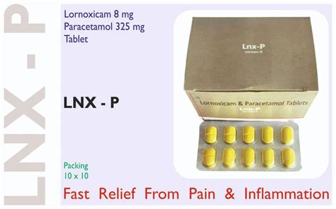 Lnx P Lornoxicam Mg Paracetamol Mg Tablet At Rs Box In Bavla