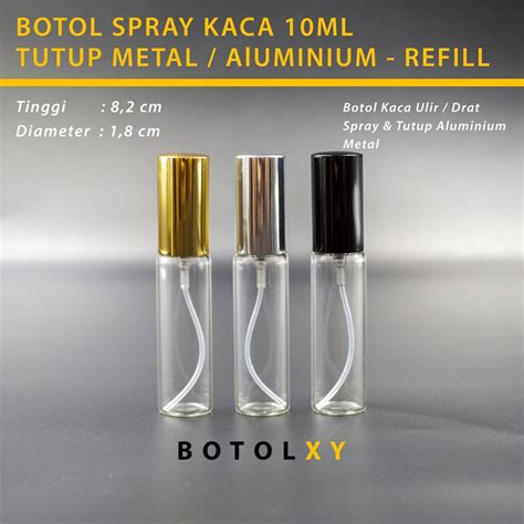 Jual Botol Spray Kaca Ml Isi Ulang Travel Parfum Spray Metal