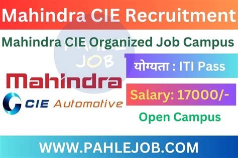 Mahindra Cie Recruitment Free Open Campus Pahle Job