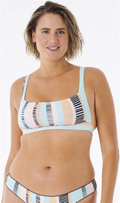 Rip Curl Shop Women Bikinis Bikini Top Ripple Effect Crop Black