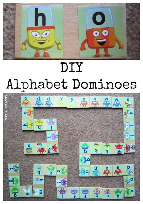 Diy Alphabet Dominoes Alphabet Activities Kindergarten Alphabet