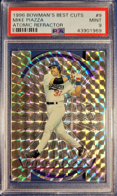 1996 Bowman S Best Cuts Atomic Refractor 9 Mike Piazza PSA 9 Pop 7