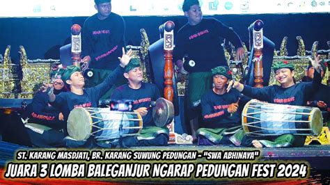 Juara 3 Baleganjur Ngarap Br Karang Suwung Lomba Baleganjur Ngarap