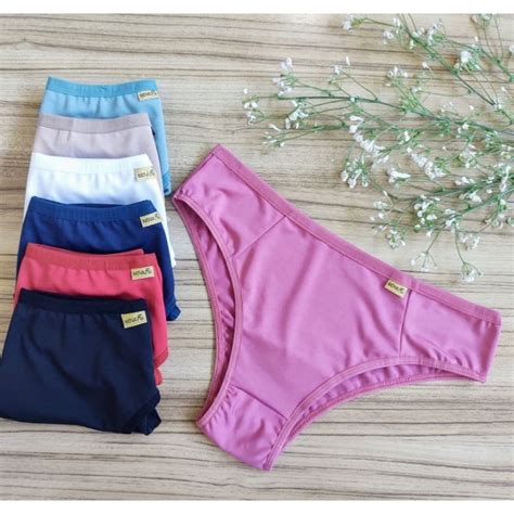 Kit Calcinha Tang O Lingerie Conforto Lisa Shopee Brasil