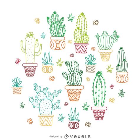 Cactus Outline SVG