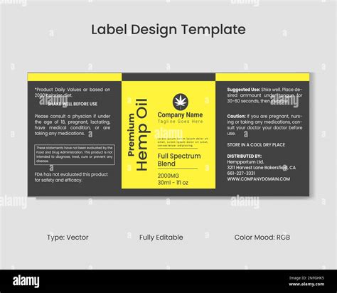 Cbd Label Design Template Cbd Dropper Bottle Oil Hemp Oil Label