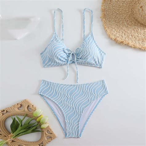 Uppada Women High Cut Bikini Sets String Swimsuit Two Piece Underwire Bathing Suit Cut Out Cute