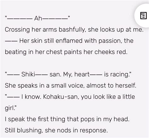 Shiki Says A Totally Normal Thing To A Women Hes About To Have Sex With R Okbuddyrintard