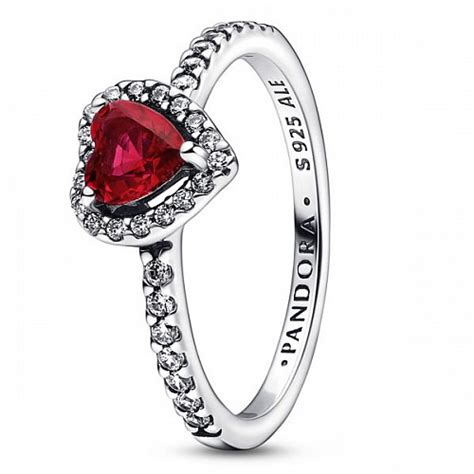 Пандора Кольцо Красное сердце