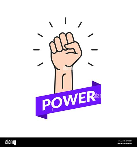 Fist Hand Power Rebel Logo Protest Strong Fist Raised Fight Icon Rebel Illustration Stock