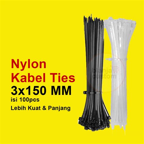 Jual Kabel Ties Nylon Cable X Mm Cm Isi Pcs Hitam Putih