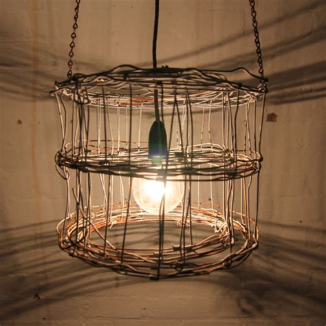 Rusty Wire Lamp Shade Rustic Light Fixtures Rustic Lighting Light