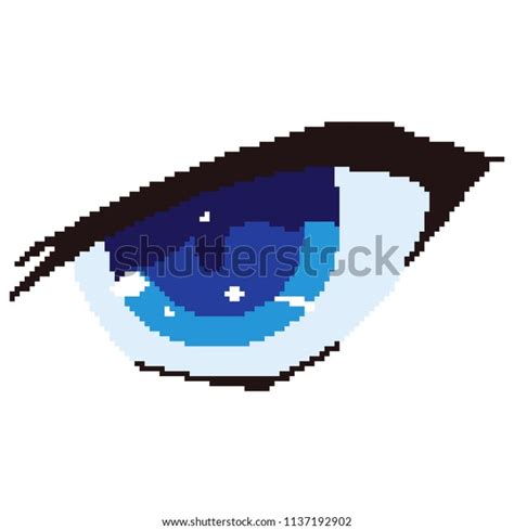 Vector Pixel Art Anime Eye Cartoon Stock Vector (Royalty Free ...