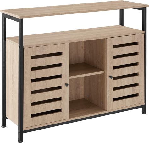 Homcom Buffet De Cuisine Meuble De Rangement Bureau Avec Placard