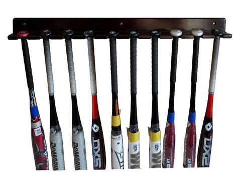 Baseball Bat Rack Bats Balls Wall Holder Display Wood Etsy Artofit