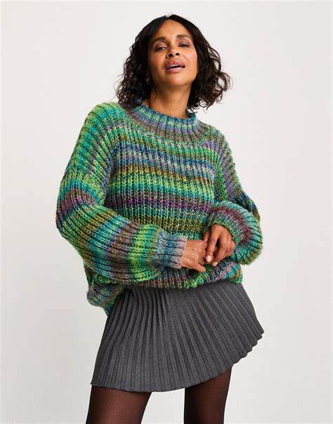 Semi Precious Sweater Knitting Pattern In Sirdar Jewelspun With Wool Sirdar