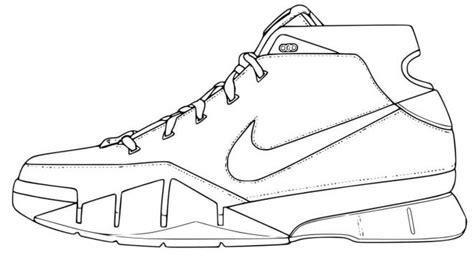 Coloriage Basket Nike De Nba Dessin Gratuit Imprimer