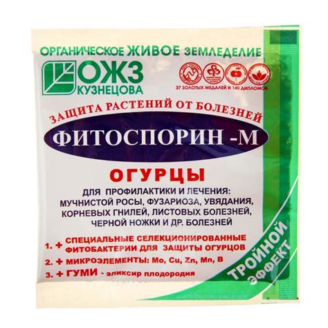 Фитоспорин для огурцов: применение при болезнях и правила обработки