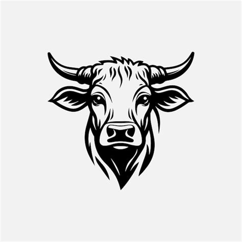 Icono De Dise O De Logotipo De Toro Vector Premium