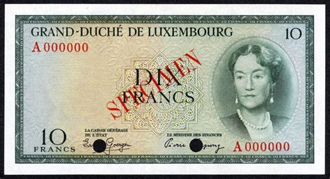 Luxembourg Francs Specimen Pick S Catawiki