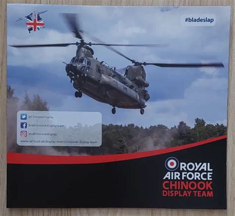 ROYAL AIR FORCE RAF Official 2023 Chinook Display Team Signed