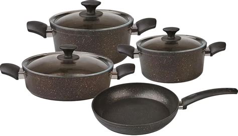 Amazon Karaca Blackgold Non Stick Pots And Pans Set Bio Granite