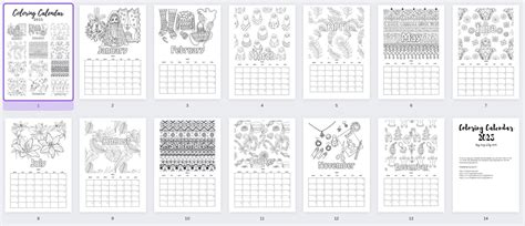 Coloring Printable Calendar Calendar Printable