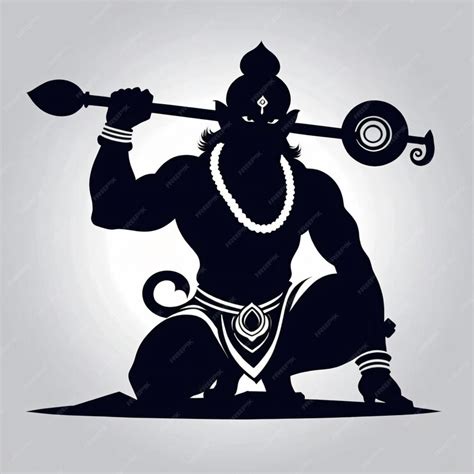 Premium Photo Lord Hanuman Silhouette Vector Hanuman Jayanti Festival