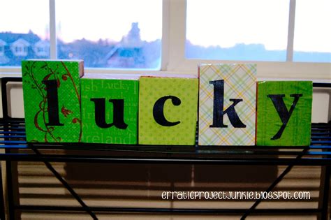 Erratic Project Junkie: "Lucky" Wood Blocks