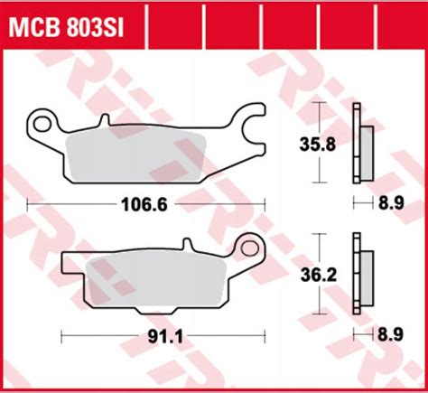 Części motocyklowe Trw Klocki Hamulcowe Przód Tył Yamaha Yfm 550 700